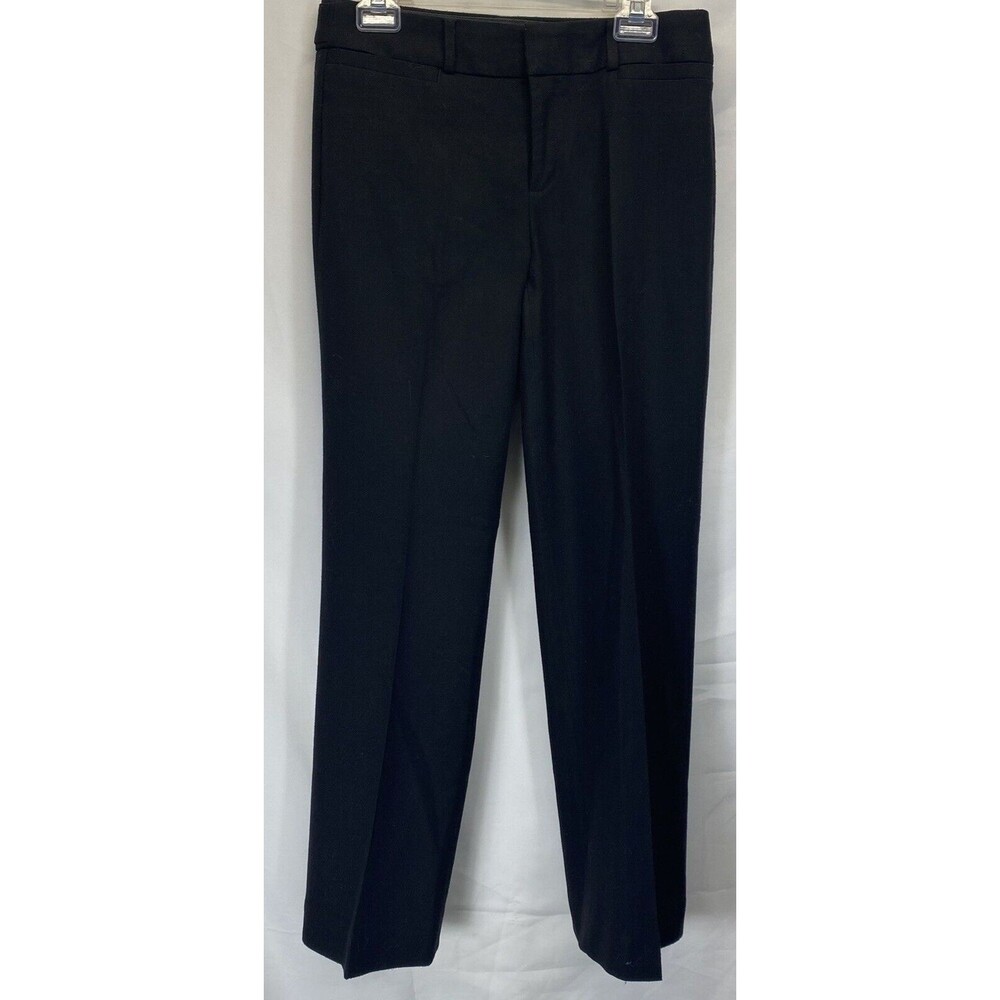 Banana Republic Women Lined Dress Pants Sz 6 Stretch Martin Fit Black Wool Blend